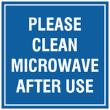 Signs ByLITA Square Please Clean Microwave After Use Sign - Easy Installation | Durable Material