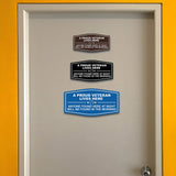 Signs ByLITA Fancy A Proud Veteran Lives Here Anyone Found Here At Night Will Be Found In The Morning Easy Installation | Honor Veterans with Military Signs | US Pride | Businesses and Homes Wall or Door Sign