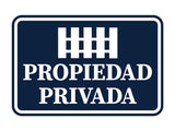 Signs ByLITA Classic Framed Propiedad Privada Graphic Spanish Security Wall or Door Sign