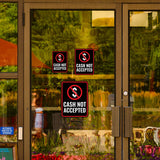 Portrait Round Plus Cash Not Accepted Wall or Door Sign | Health And Safety Office Signage