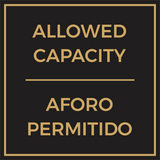 Signs ByLITA Square Allowed Capacity Door or Wall Sign | Spanish Bilingual Business And Office Signs