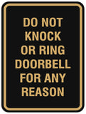 Signs ByLITA Portrait Round Do not knock or ring doorbell Sign - Laser-Engraved Lettering | Durable ABS Plastic | Vibrant Colors | Powerful Foam Tape