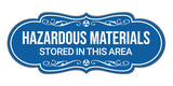 Signs ByLITA Designer Hazardous Materials Stored in this Area Wall or Door Sign