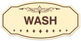 Signs ByLITA Victorian Wash Wall or Door Sign - Laser-Engraved Lettering | Durable ABS Plastic | Vibrant Colors | Powerful Foam Tape