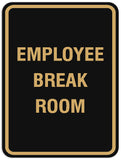 Signs ByLITA Portrait Round Employee Break Room Sign - Laser-Engraved Lettering | Durable ABS Plastic | Vibrant Colors | Powerful Foam Tape