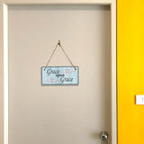 Grace Upon Grace 5x10 Hanging Plus Wall or Door Sign | Religious Home Decor
