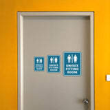 Portrait Round Plus Unisex Fitting Room Wall or Door Sign | General Public Bathroom Signage