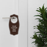 Custom Engraved Door Hangers (4 x 8") | Personalized Door Handle Signs for Homes and Businesses | Create Your Own Message