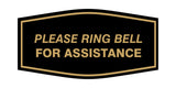 Fancy Please Ring Bell for Assistance Wall or Door Sign