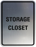 Signs ByLITA Portrait Round Storage Closet Sign - Laser-Engraved Lettering | Durable ABS Plastic | Vibrant Colors | Powerful Foam Tape