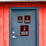 Portrait Round Plus Cash Not Accepted Wall or Door Sign | Health And Safety Office Signage