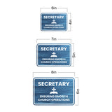 Classic Framed Plus Secretary – Ensuring Smooth Church Operations Door or Wall Sign | Church and Place of Worship Signs