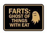 Signs ByLITA Classic Framed Farts: Ghost Of Things With Eat Wall or Door Sign