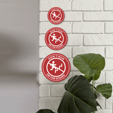 Circle Plus Don't Run On The Stairs Wall or Door Sign | Safety Signs For Toddlers Daycare