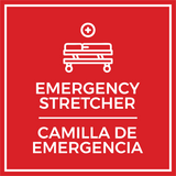 Signs ByLITA Square Emergency Stretcher Door or Wall Sign | Spanish Bilingual Business And Office Signs