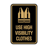Signs ByLITA Portrait Round Use High Visibility Clothes Wall or Door Sign