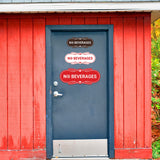 Signs ByLITA Designer No Beverages Wall or Door Sign | Office & General Public Signage