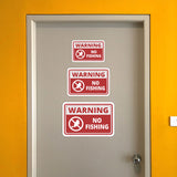 Classic Framed Plus Warning No Fishing Wall or Door Sign | Marina Quayside Signage