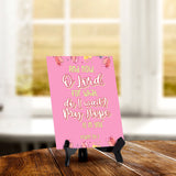 And now, O Lord, for what do I wait? My hope is in you Psalm 39:7 6 x 8" Table Sign With Acrylic Easel | Religious Bible Quotes Decor