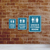 Portrait Round Plus Unisex Fitting Room Wall or Door Sign | General Public Bathroom Signage