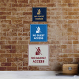 Signs ByLITA Square No Guest Access (Stick Man) Wall or Door Sign