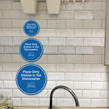 Signs ByLITA Circle Place Dirty Dishes in the Dishwasher Wall or Door Sign