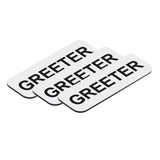 Greeter 1 x 3" Name Tag, (3 Pack)