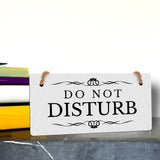 Do Not Disturb 5" x 10" Hanging Wall or Door Sign | Rustic Twine | Stylish Business or Office Signage