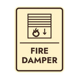 Signs ByLITA Portrait Round Fire Damper Door or Wall Sign Easy Installation | Health And Safety | Building And Danger Signs