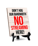 Remote Working Rules Sign|Café or Restaurant Co-Working Etiquette Table Sign with Acrylic Stand (6x8“)