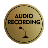 Signs ByLITA Circle Audio Recording Wall or Door Sign