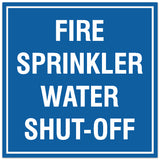 Signs ByLITA Square Fire Sprinkler Water Shut-off Sign - Easy Installation | Durable Material