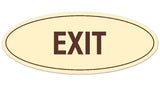 Signs ByLITA Oval Exit Sign - Laser-Engraved Lettering | Durable ABS Plastic | Vibrant Colors | Powerful Foam Tape
