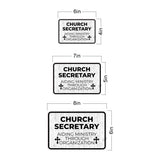 Classic Framed Plus Church Secretary – Aiding Ministry Through Organization Door or Wall Sign | Church and Place of Worship Signs