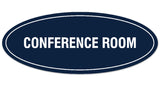 Signs ByLITA Oval Conference Room Sign - Laser-Engraved Lettering | Durable ABS Plastic | Vibrant Colors | Powerful Foam Tape
