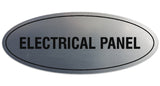 Signs ByLITA Oval Electrical Panel Sign - Laser-Engraved Lettering | Durable ABS Plastic | Vibrant Colors | Powerful Foam Tape