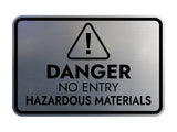 Signs ByLITA Classic Framed Danger: No Entry - Hazardous Materials Door or Wall Sign Easy Installation | Health And Safety | Building And Warning Signs