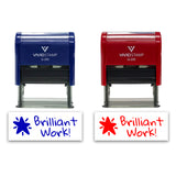 All Quality Brilliant Work! Self-Inking Rubber Stamp Motivational Teacher Stamps | Homework And Grading | Classroom Supplies