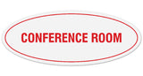Signs ByLITA Oval Conference Room Sign - Laser-Engraved Lettering | Durable ABS Plastic | Vibrant Colors | Powerful Foam Tape