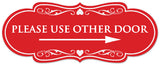 Signs ByLITA Designer Please Use Other Door (Right Arrow) Sign - Easy Installation | Durable Wall or Door Sign