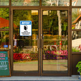 Portrait Round Plus Notice Door Swings Into Walkway Door or Wall Sign | Safety Signage