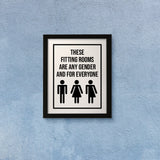 Designs ByLITA These Fitting Rooms Are Any Gender And For Everyone, Wall Print Art | Retail Store Decoration (Unframed or Framed)
