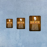 Portrait Round Plus Beer Because No Great Story Ever Started With Someone Eating A Salad Door or Wall Sign | Funny Home Decor