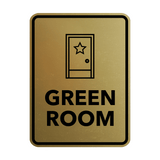 Signs ByLITA Portrait Round Green Room Door or Wall Sign Easy Installation | Directing Artists & Co-Workers | Music | Concert | Festivals