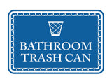 Signs ByLITA Classic Framed Bathroom Trash Can Vintage Bathroom Wall or Door Sign