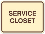 Signs ByLITA Classic Framed Service Closet Sign | Durable Material | Storage