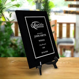 Barista Competition Customizable Black Frame Award Plaque | Easel Mount Option | Achievement and Recognition Personalizable Plaques
