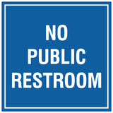 Signs ByLITA Square No Public Restroom Sign - Easy Installation | Durable Material