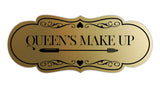 Signs ByLITA Designer Queen's Makeup Area Wall or Door Sign