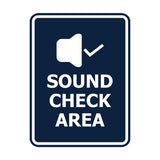 Signs ByLITA Portrait Round Sound Check Area Door or Wall Sign Easy Installation | Directing Artists & Co-Workers | Music | Concert | Festivals